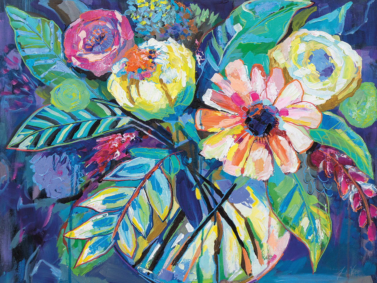 Happiness by Jeanette Vertentes - best quality handcrafted wall art work on large canvas & framed canvas prints