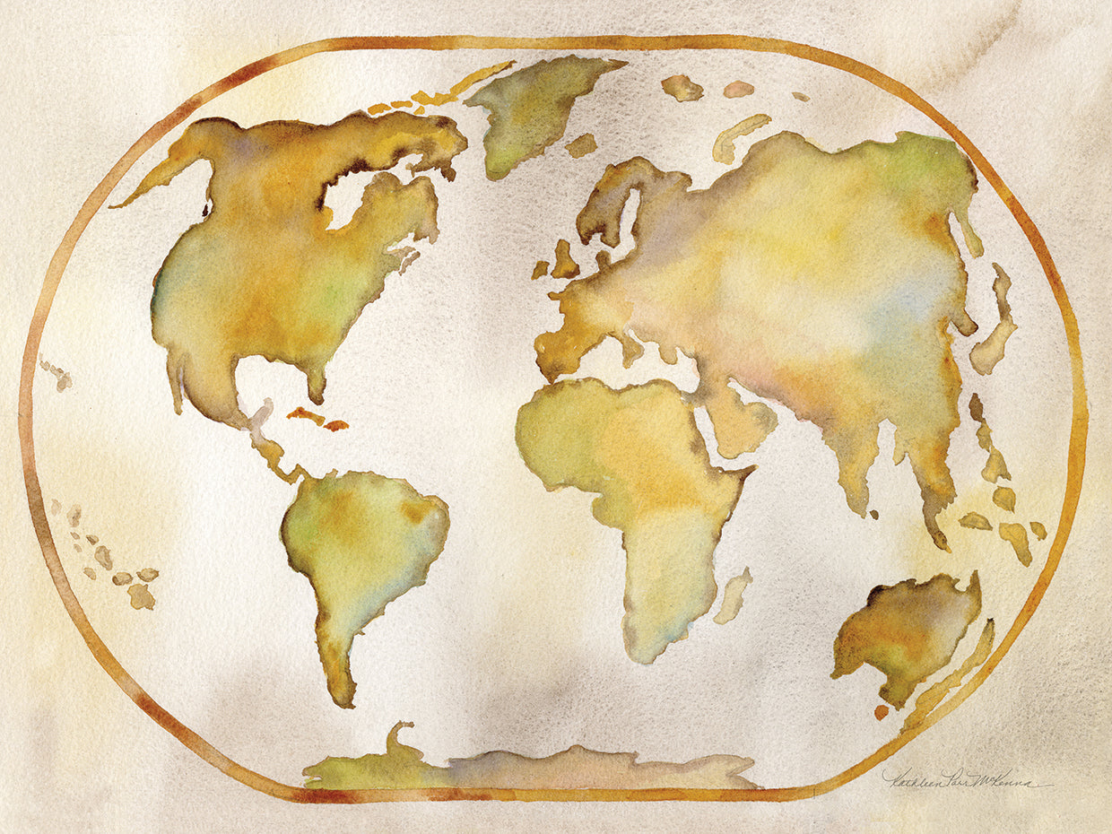 Arte de la lona de la vuelta al mundo