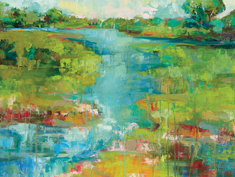Spring Marsh by Jeanette Vertentes - handcrafted wall art work on large canvas & framed canvas prints, made to order