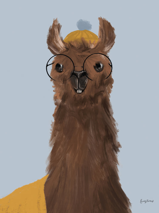 Delightful Alpacas III Canvas Art