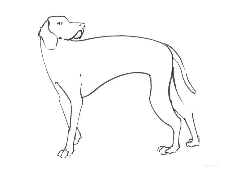 Arte de la lona del perro de la tinta V