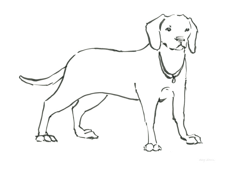 Perro de tinta III Lienzo