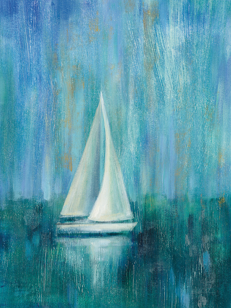 Sailboat Simplicity I by Silvia Vassileva - handcrafted wall art work on large canvas & framed canvas prints, made to order