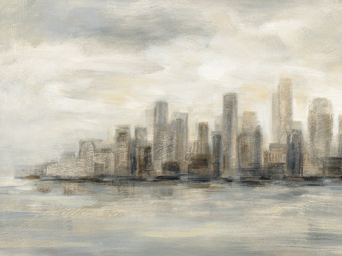 Manhattan Low Clouds by Silvia Vassileva - museum quality wall art work on large canvas & framed canvas prints