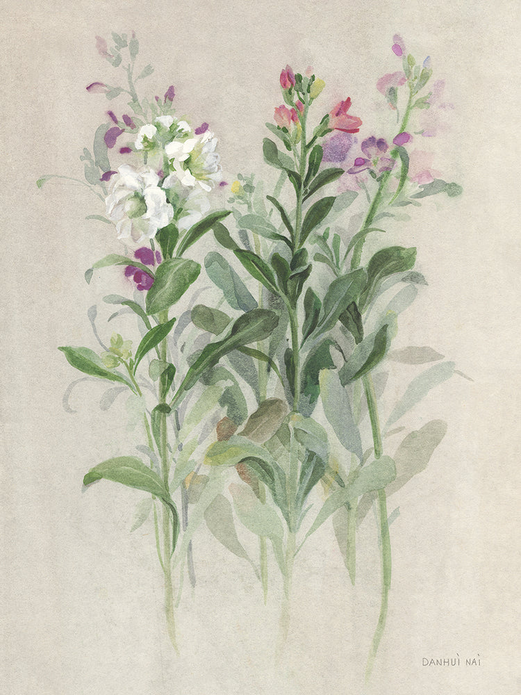 Sprigs of June I by Danhui Nai - best quality handcrafted wall art work on large canvas & framed canvas prints