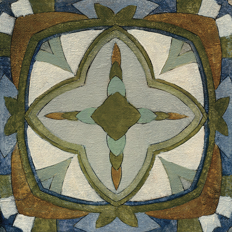 Old World Tile X by Silvia Vassileva - handcrafted wall art work on large canvas & framed canvas prints, made to order