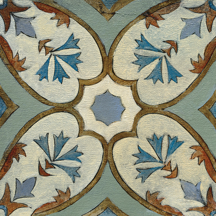 Old World Tile IV by Silvia Vassileva - highest quality handcrafted wall art work on large canvas & framed canvas prints