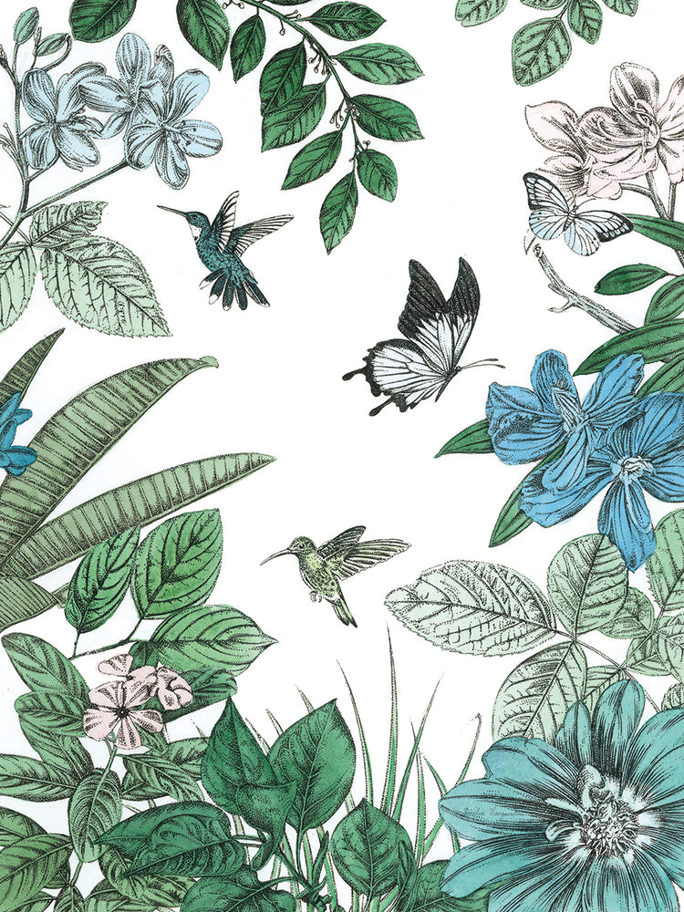 Butterflies and Flowers I