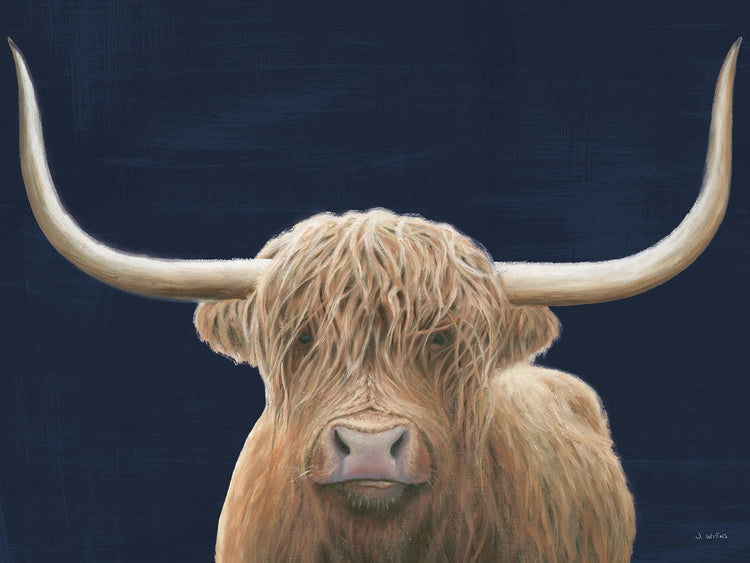 Arte de la lona de la marina de guerra de la vaca de las tierras altas