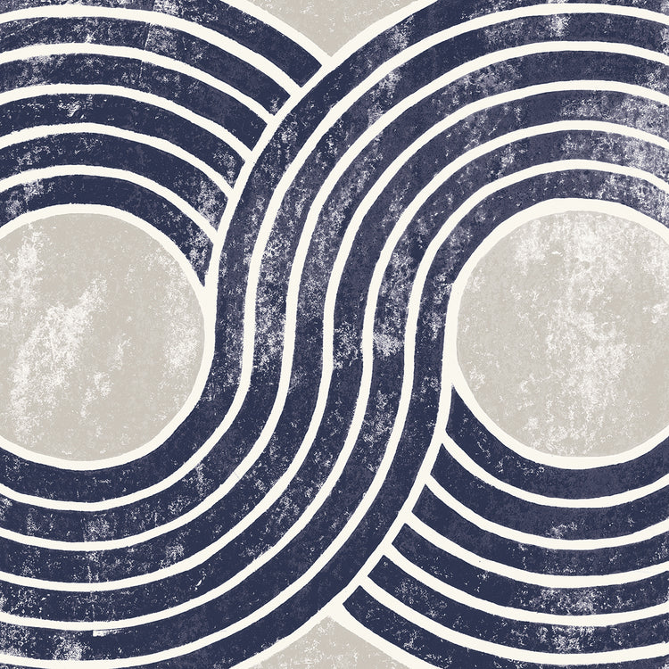 Over the Rainbow II Navy Gray by Moira Hershey - lowest price wall art work on large canvas & framed canvas prints