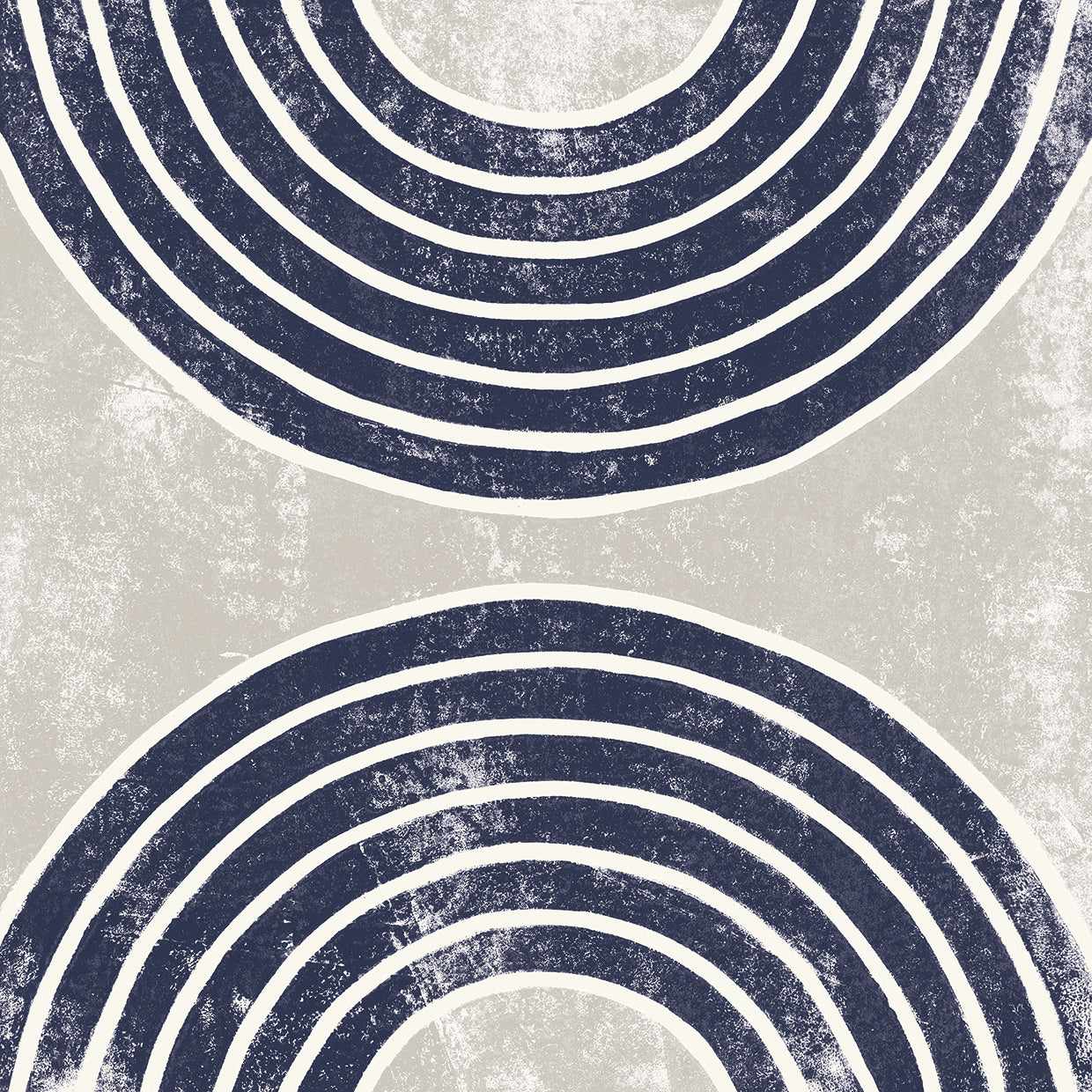 Over the Rainbow I Navy Gray by Moira Hershey - handcrafted wall art work on large canvas & framed canvas prints, made to order