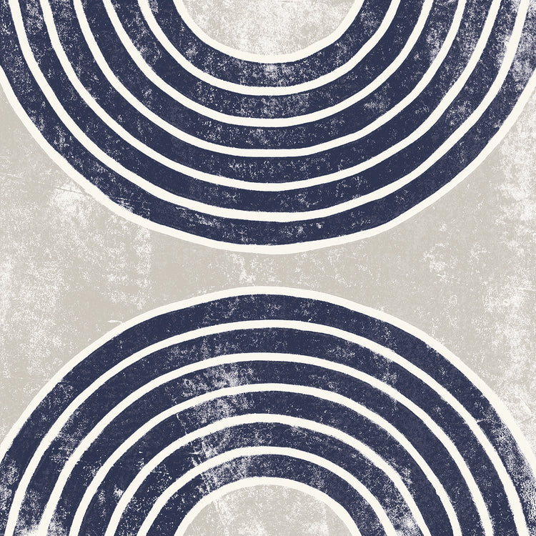 Over the Rainbow I Navy Gray by Moira Hershey - handcrafted wall art work on large canvas & framed canvas prints, made to order