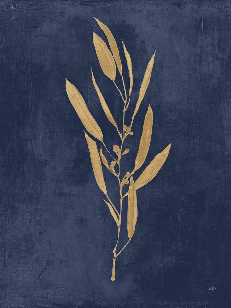 Botanical Study I Gold Navy