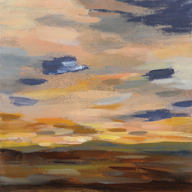 High Desert Sky III Navy by Silvia Vassileva - larger sizes handcrafted wall art work on large canvas & framed canvas prints