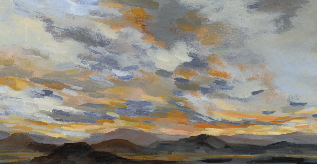 High Desert Sky I Navy by Silvia Vassileva - top quality wall art work on large canvas & framed canvas prints