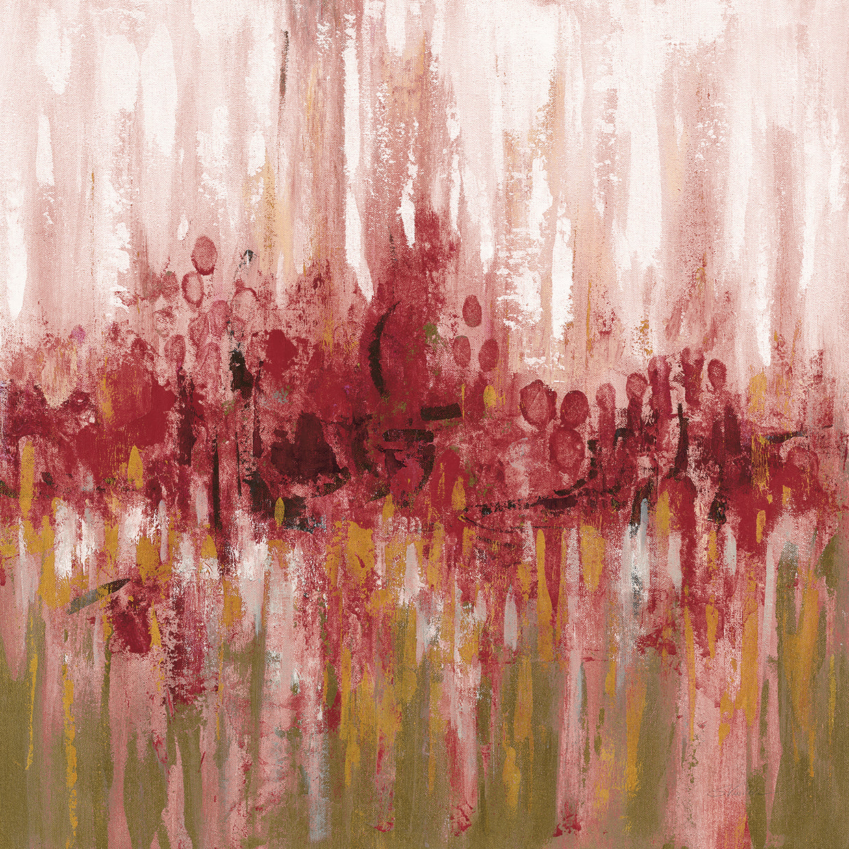 Red Reflections by Silvia Vassileva - highest quality handcrafted wall art work on large canvas & framed canvas prints