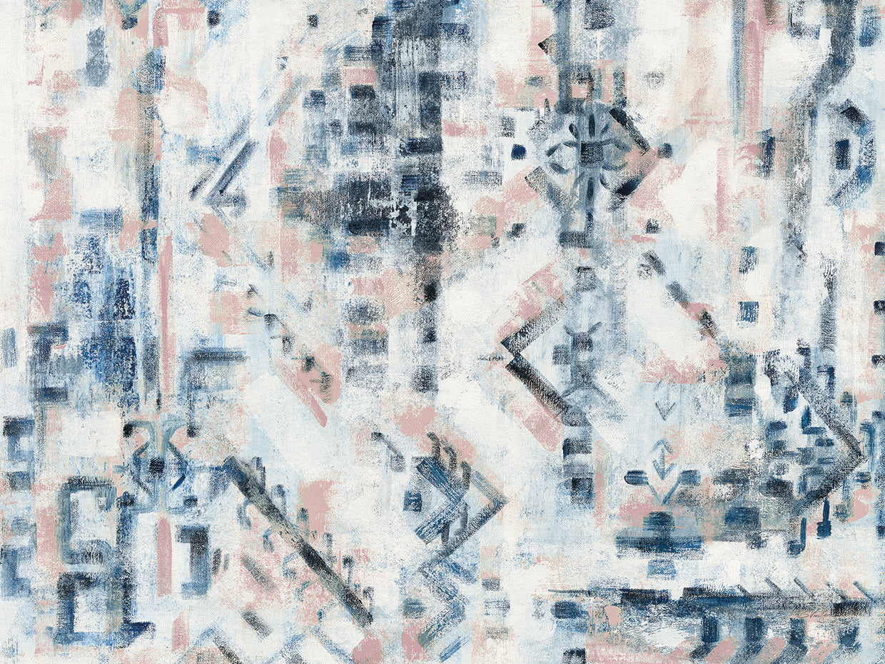 Scattered Indigo Rose Crop by Silvia Vassileva - highest quality handcrafted wall art work on large canvas & framed canvas prints