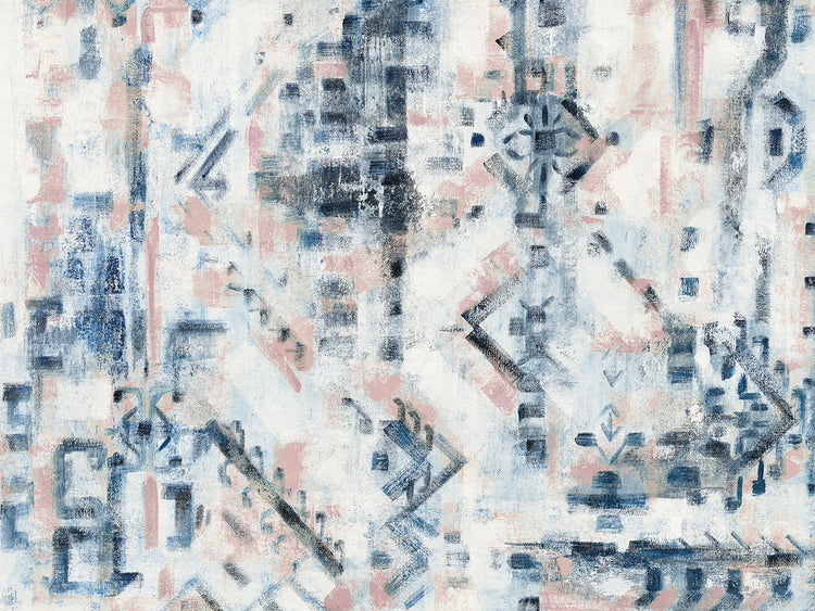 Scattered Indigo Rose Crop by Silvia Vassileva - highest quality handcrafted wall art work on large canvas & framed canvas prints