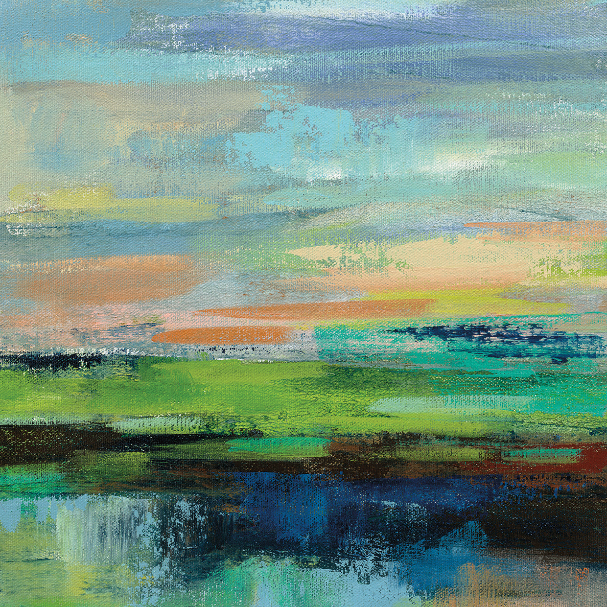 Delmar Sunset II by Silvia Vassileva - highest quality handcrafted wall art work on large canvas & framed canvas prints