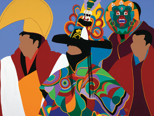 Tibetan Monks Cham Dancer Canvas Prints