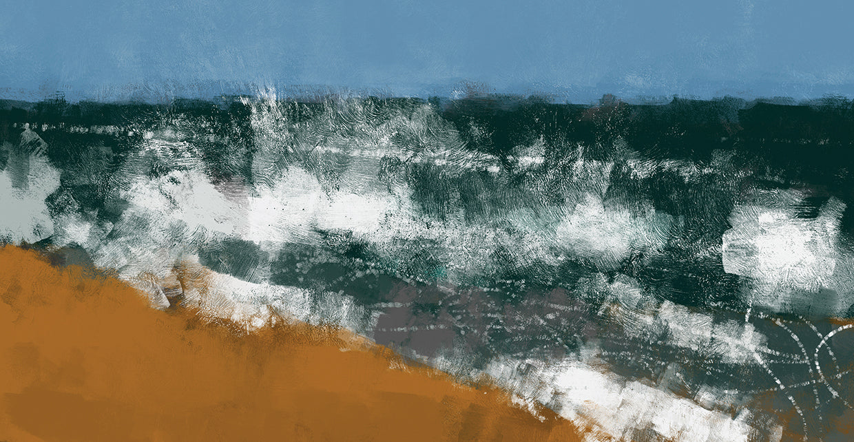 Arte de la lona Splash turquesa