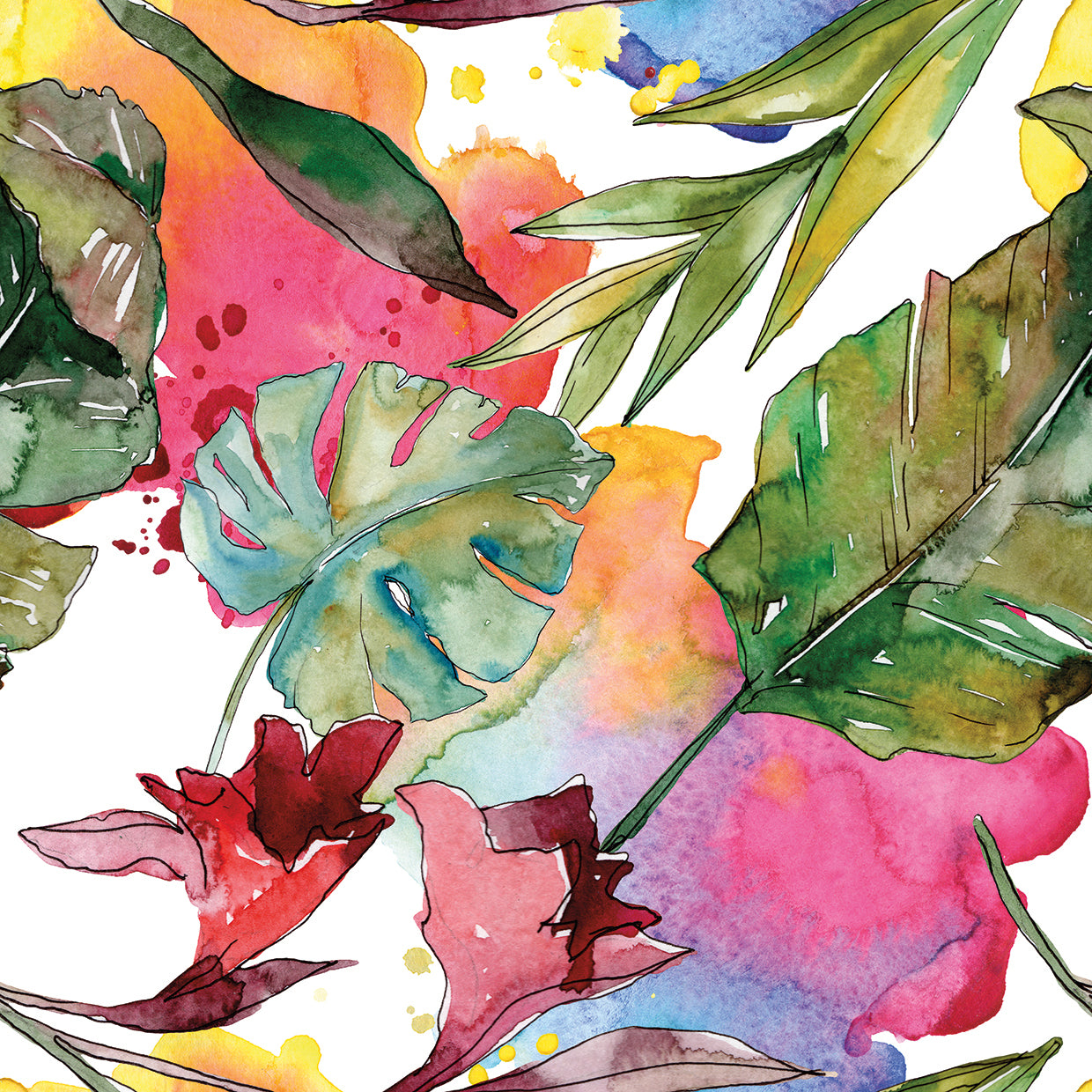 Arte de lienzo botánico de Palm Beach