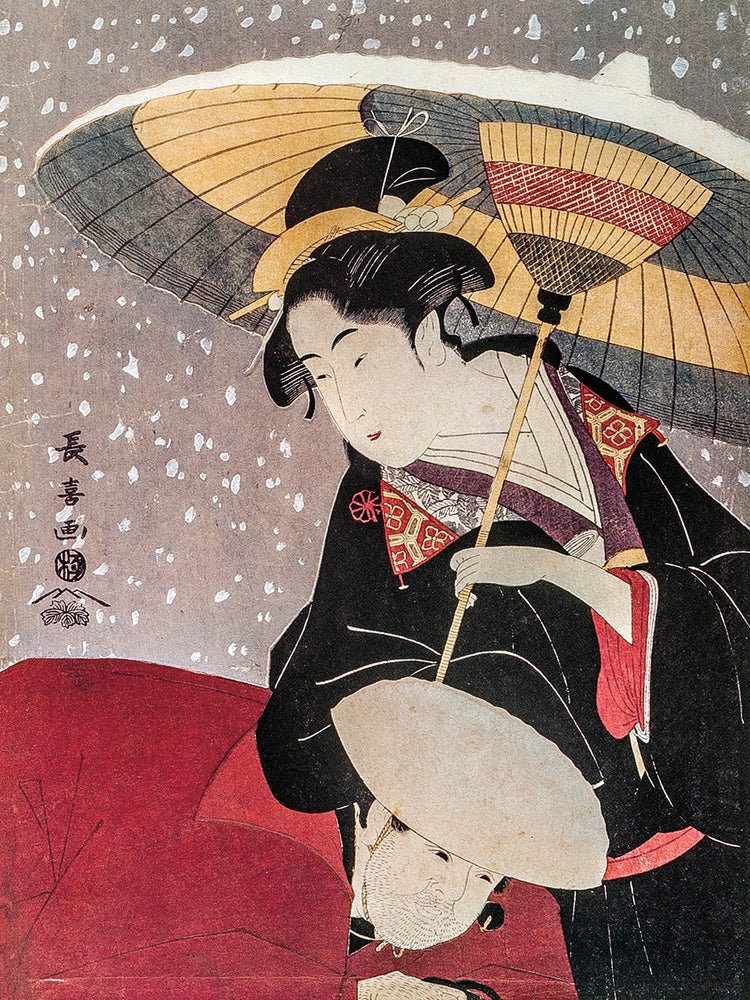 Arte de lienzo Geisha de invierno