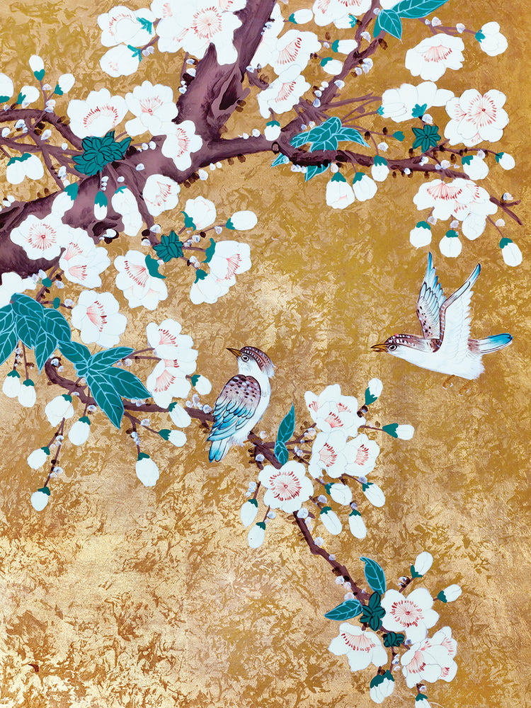 Arte de la lona de la primavera del colibrí