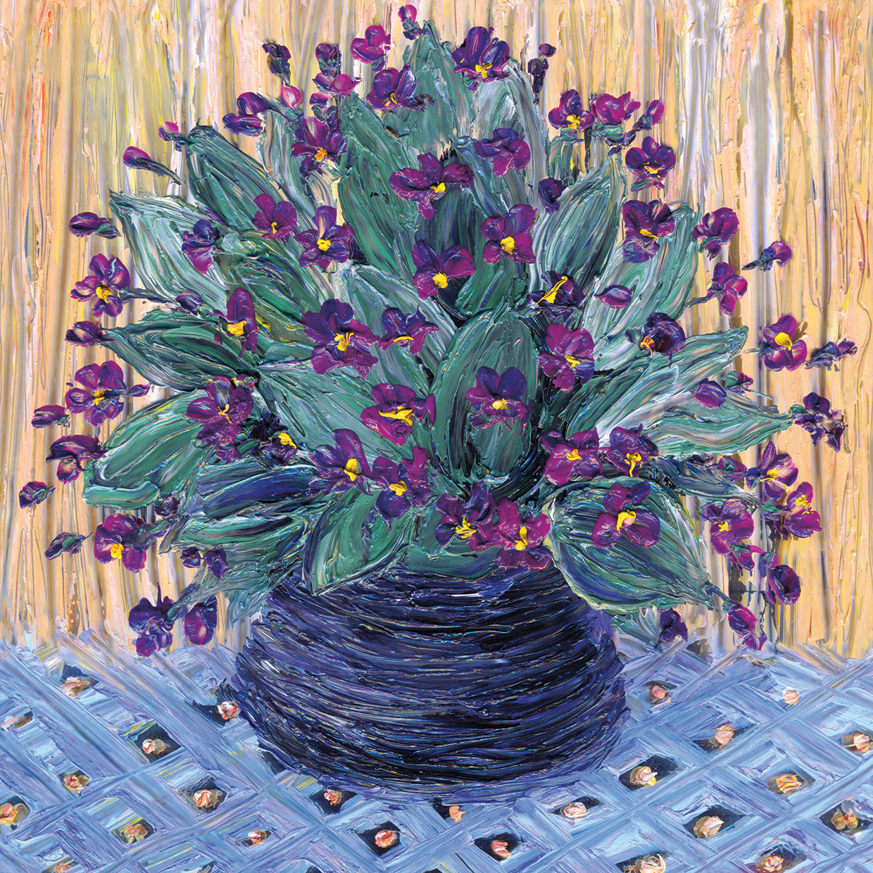 Vivid Violets in Vase
