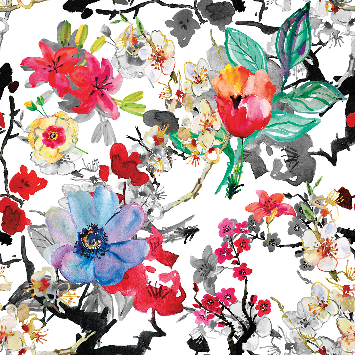 Arte de la lona de la danza delicada de la flor