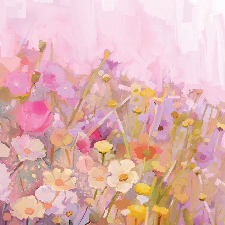 Espectacular lienzo de flores de primavera