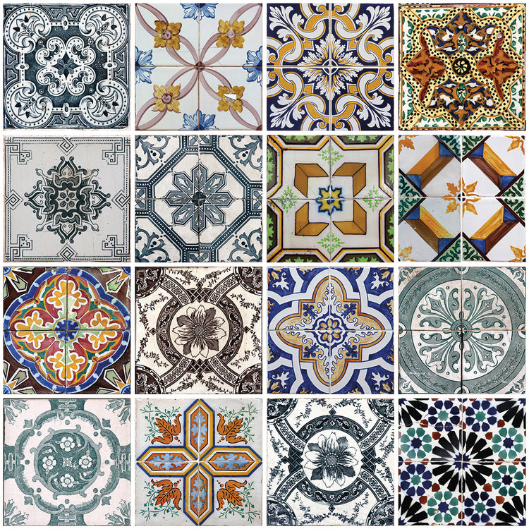 Arte de lienzo de lujo con azulejos de Lisboa