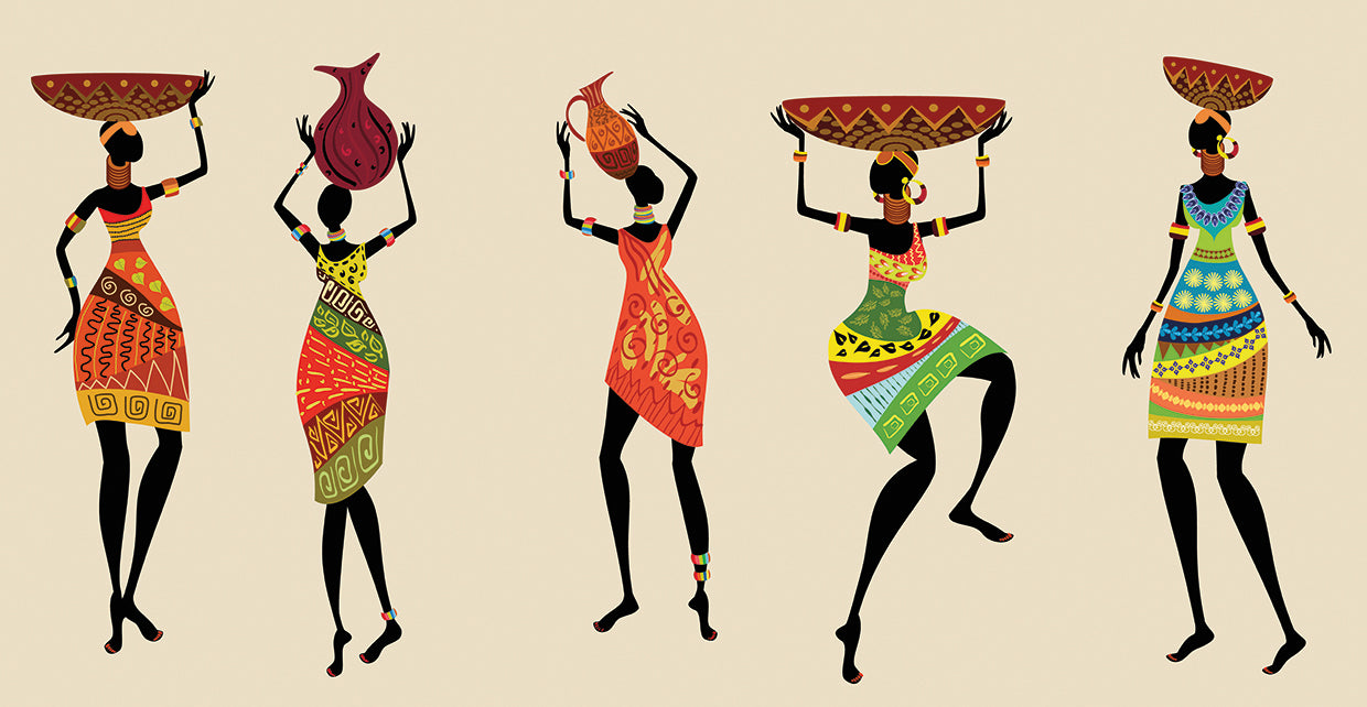 Arte de la lona de las tradiciones africanas