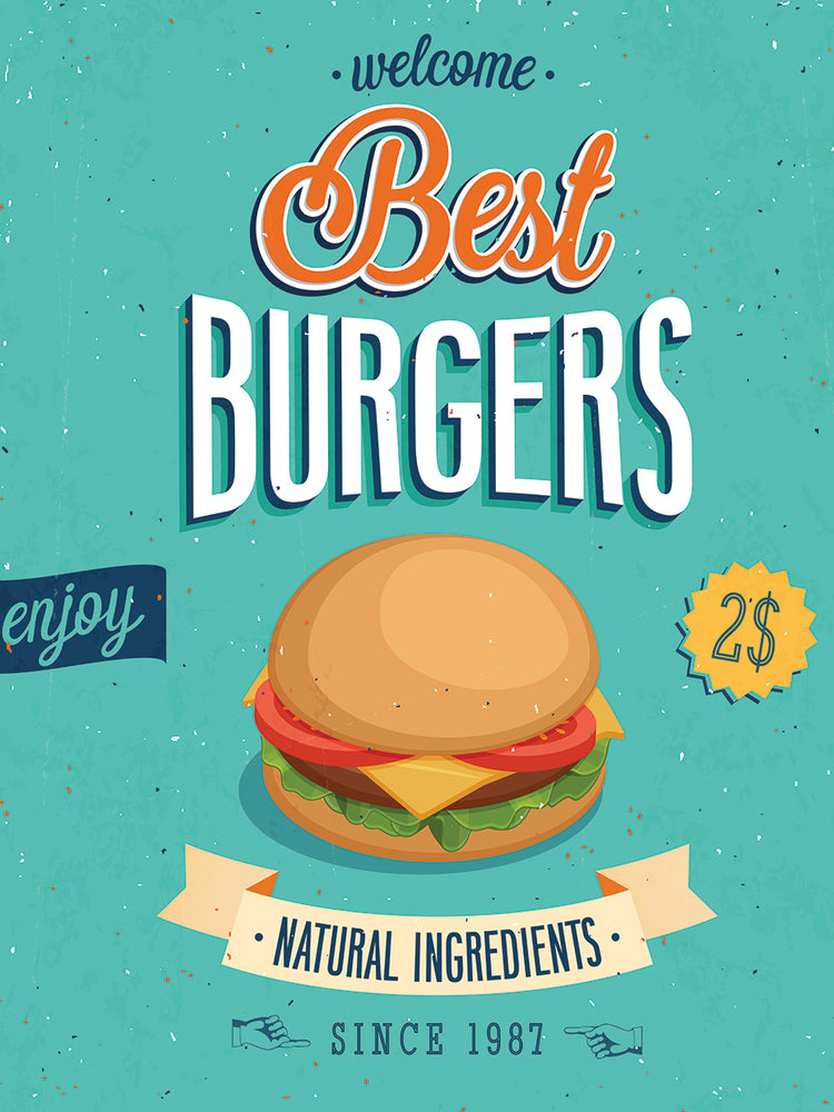 Best Burgers Diner Poster