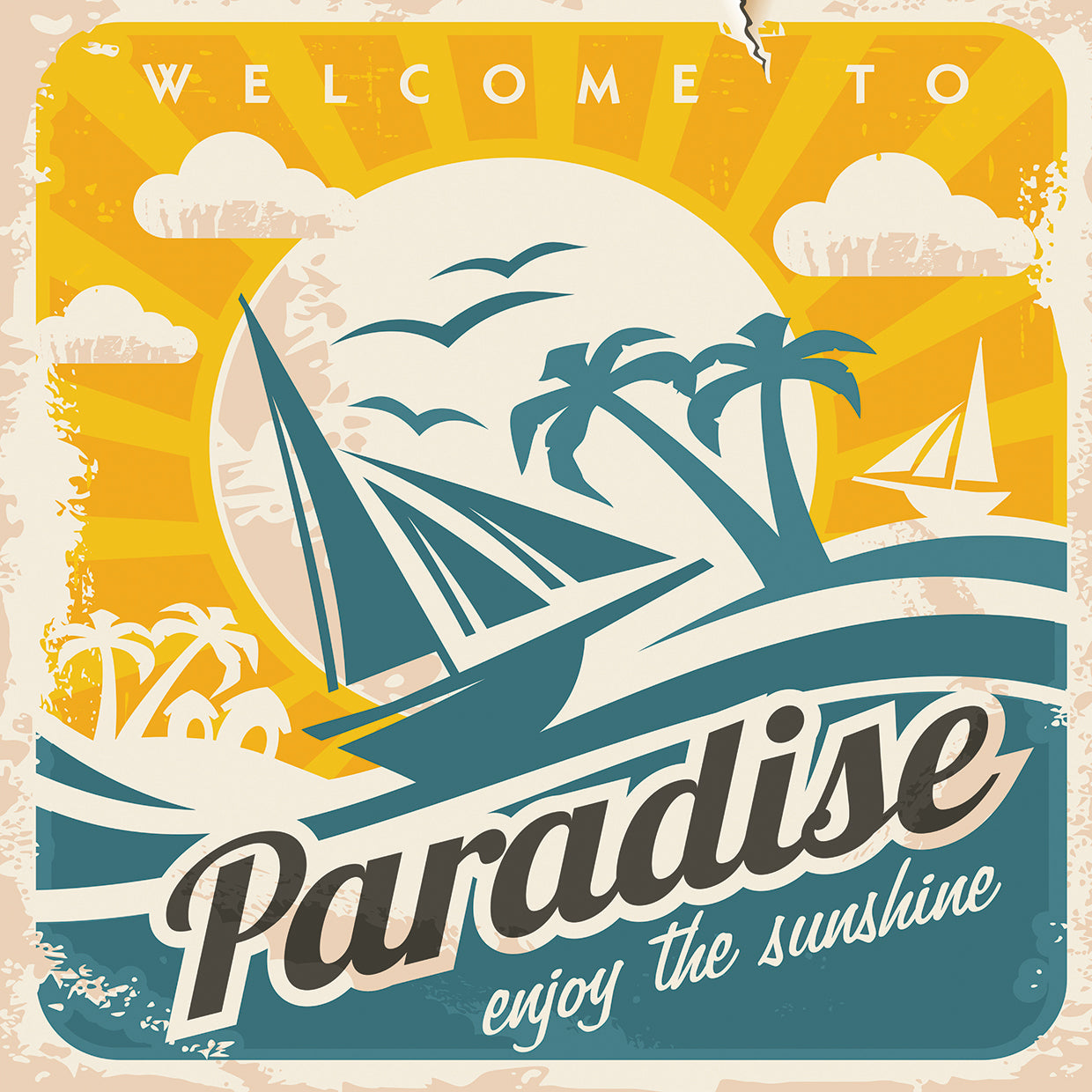 Paradise Travel Poster