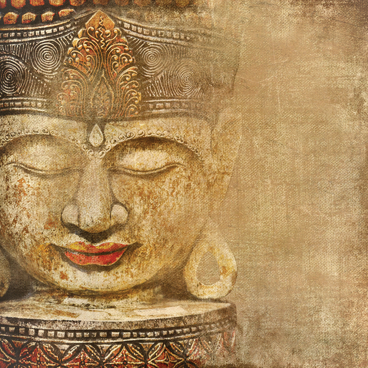 Arte de la lona de la pátina pacífica de Buda