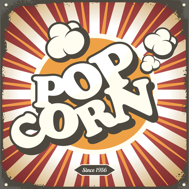 Arte de la lona del cartel del arte pop de las palomitas de maíz