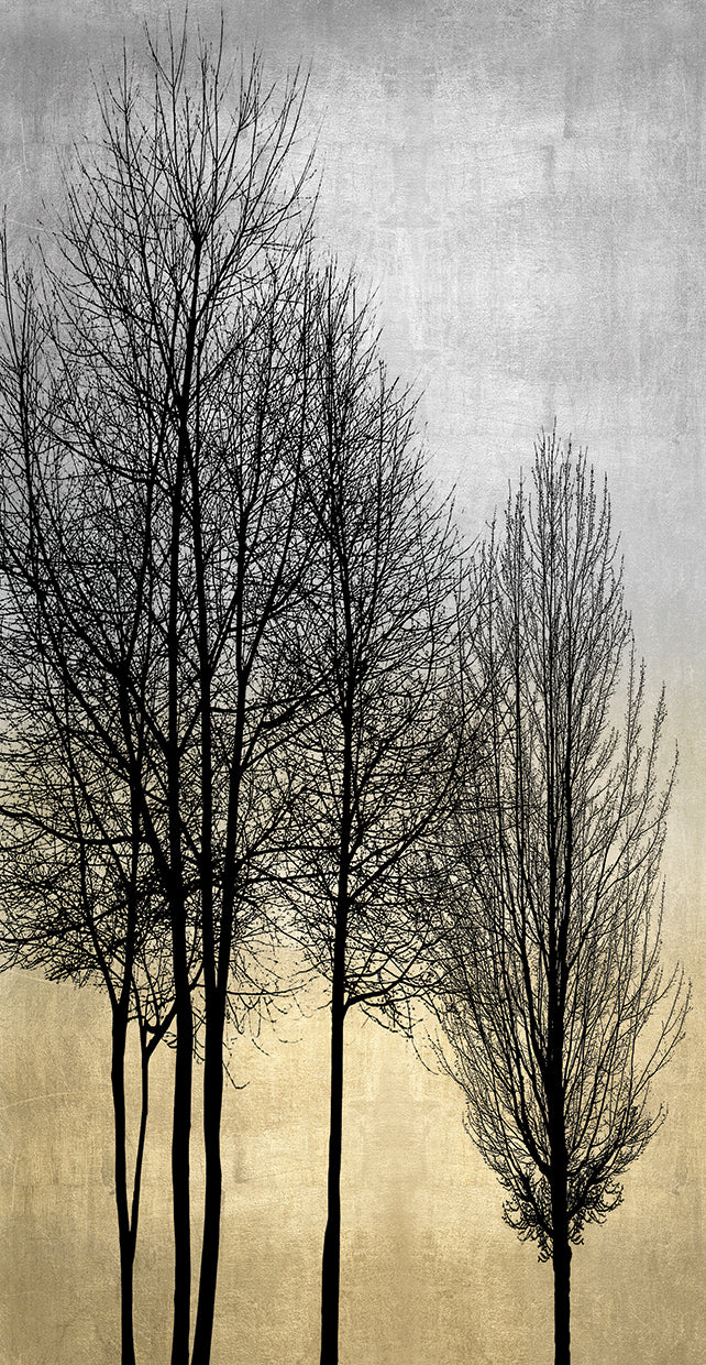 Trees on Silver & Gold I