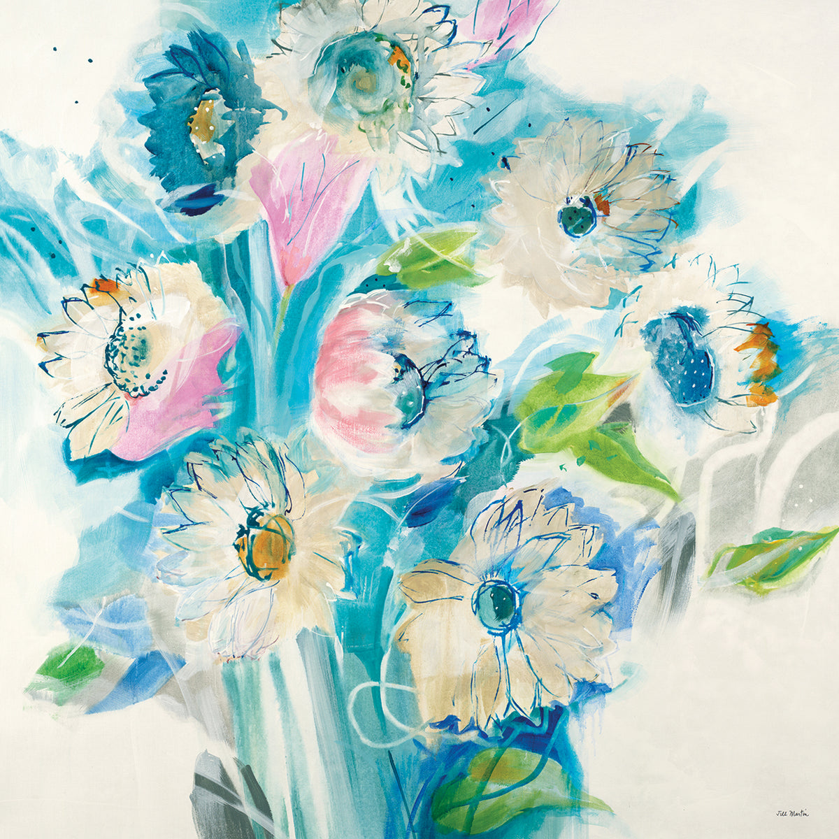 Forward Leap II by Jill Martin  - larger sizes handcrafted wall art work on large canvas & framed canvas prints