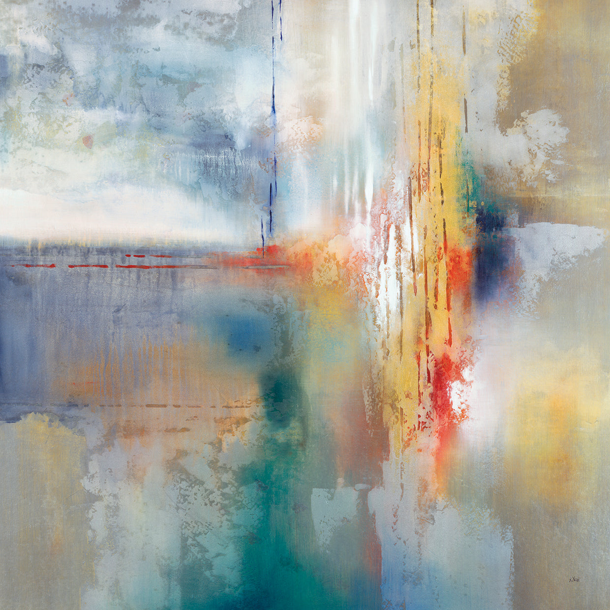 Mystic Land by K. Nari  - larger sizes handcrafted wall art work on large canvas & framed canvas prints