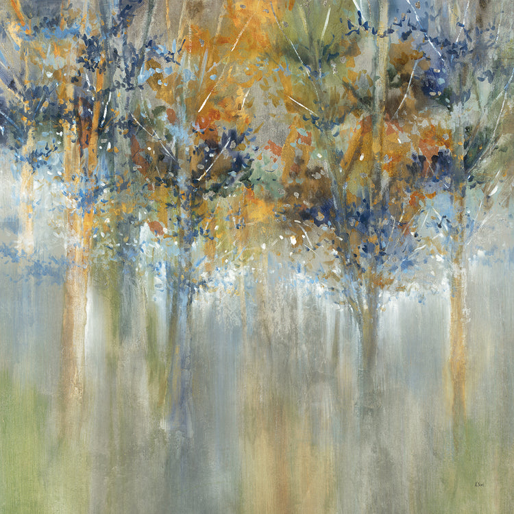 Rustic Leaves by K. Nari  - museum quality wall art work on large canvas & framed canvas prints