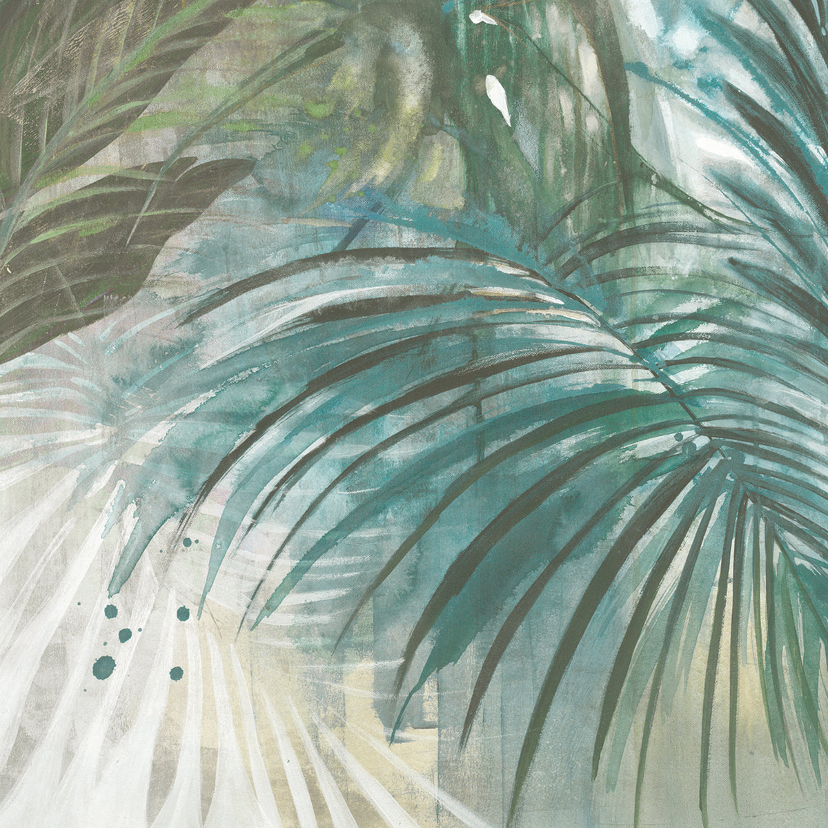 Sage Fronds by K. Nari  - highest quality handcrafted wall art work on large canvas & framed canvas prints