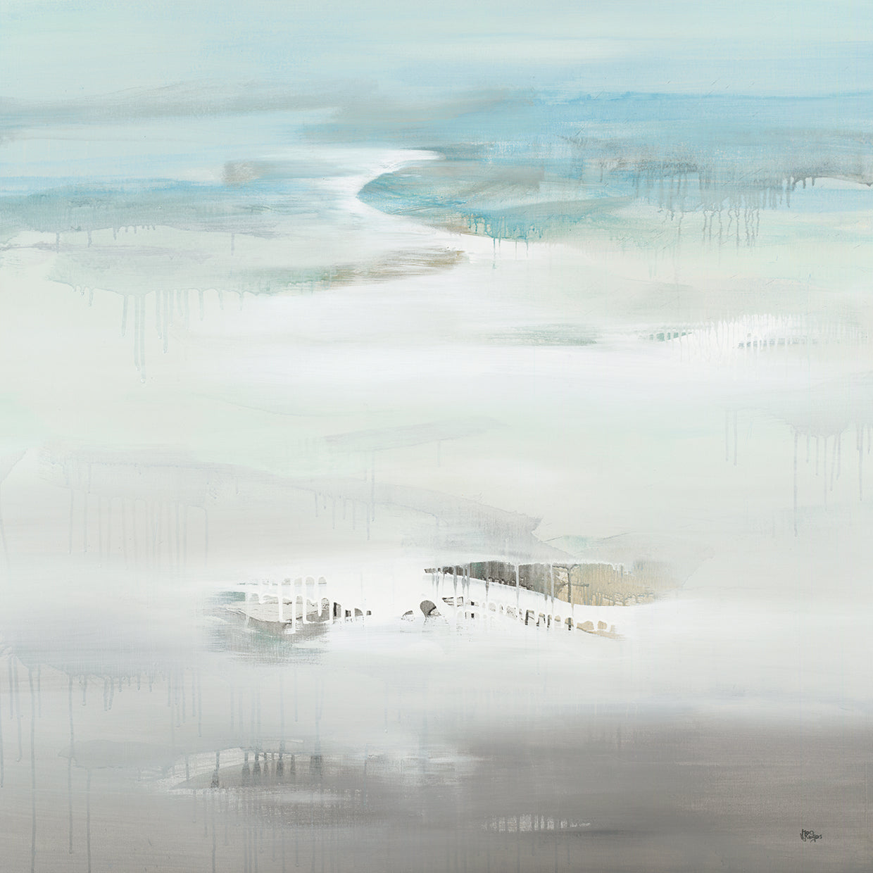 Meditation Scape II by Lisa Ridgers  - larger sizes handcrafted wall art work on large canvas & framed canvas prints