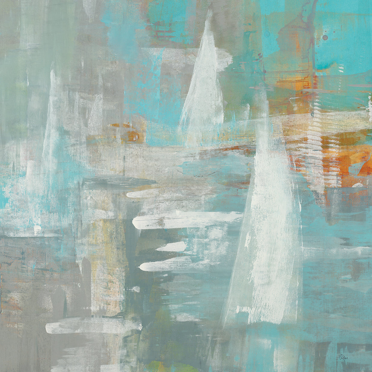 Sail Time I by Lisa Ridgers - best quality handcrafted wall art work on large canvas & framed canvas prints