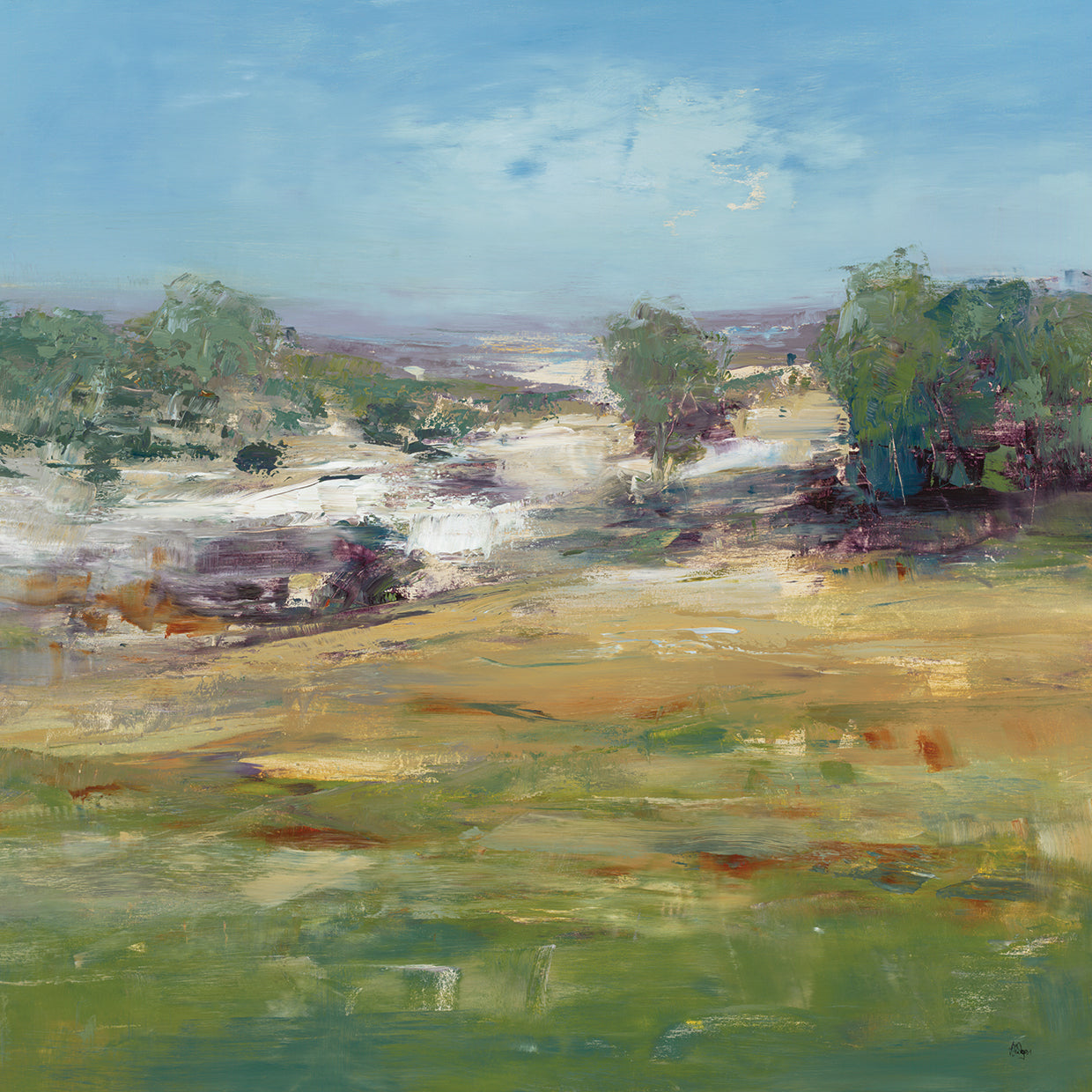 Summer Views by Lisa Ridgers - handcrafted wall art work on large canvas & framed canvas prints, made to order