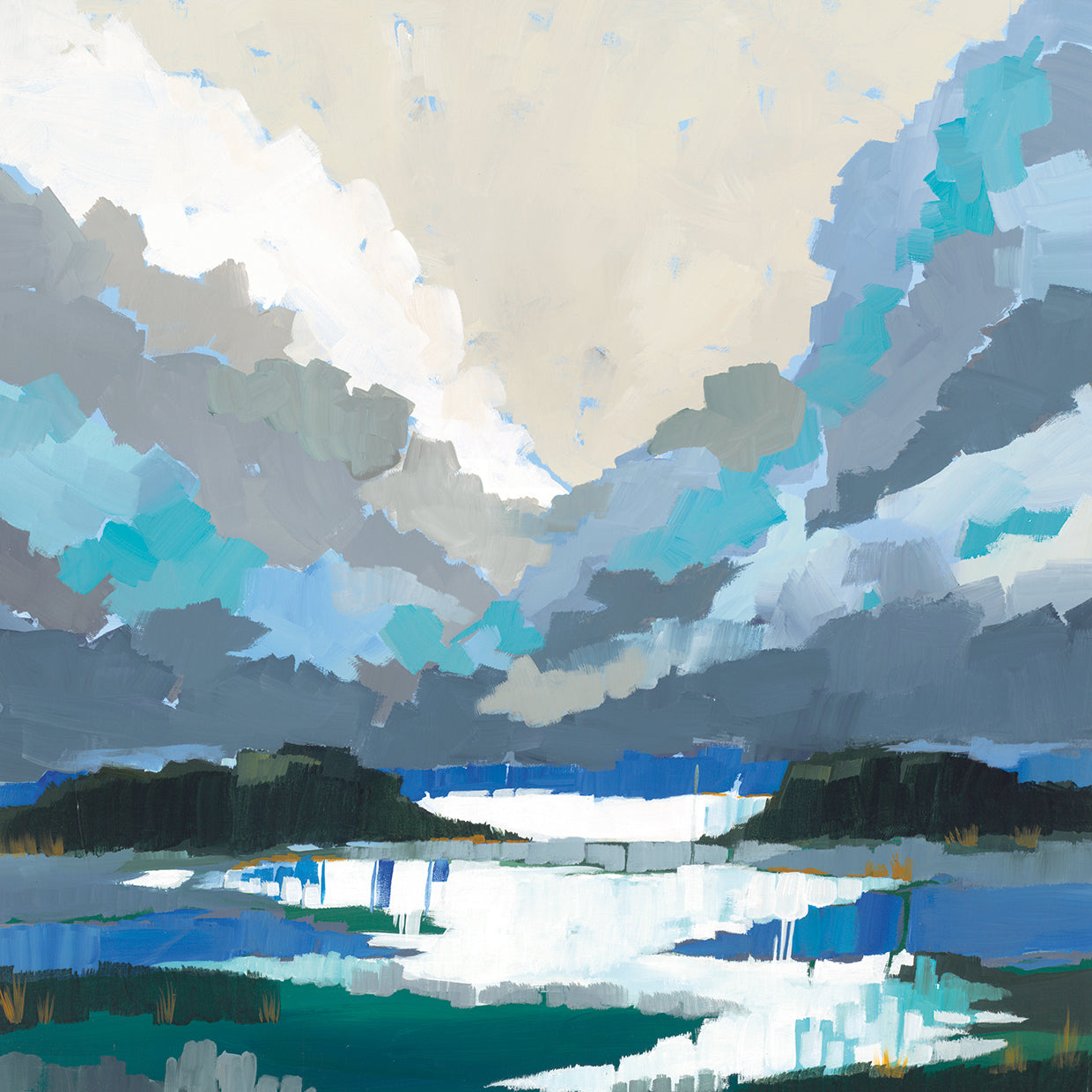 High Altitude by Liz Jardine - handcrafted wall art work on large canvas & framed canvas prints, made to order