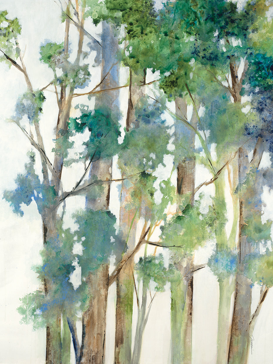 Wind in the Trees by Liz Jardine - larger sizes handcrafted wall art work on large canvas & framed canvas prints