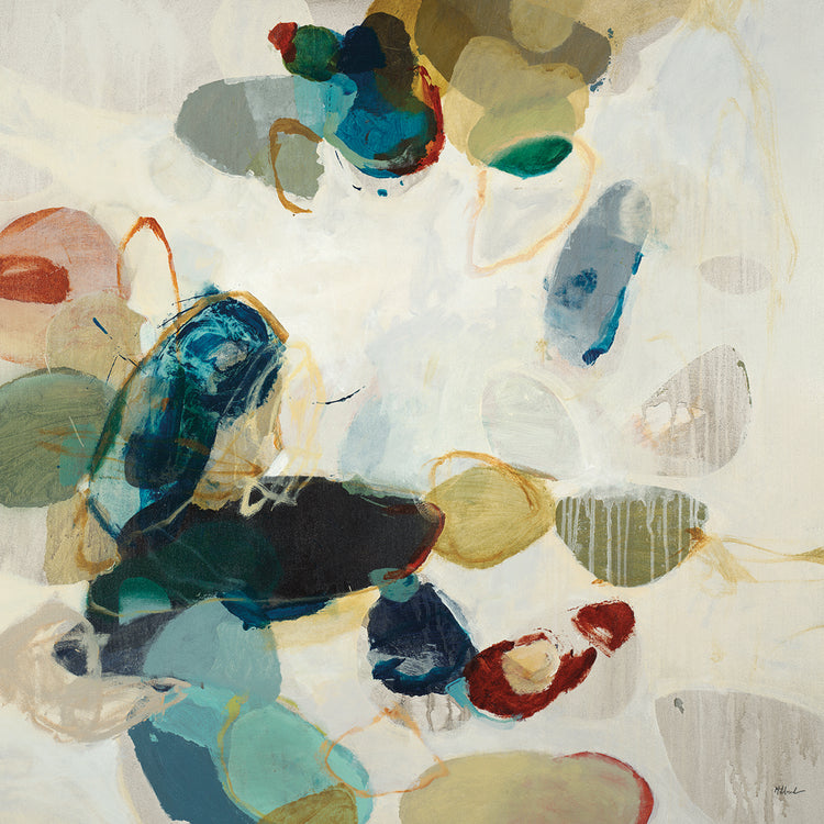 Stone Pattern II by Randy Hibberd is a a colorful and contemporary abstract painting printed on canvas or framed canvas