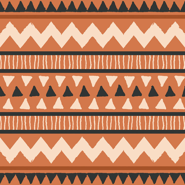 Arte tribal de la lona del modelo de la puesta del sol