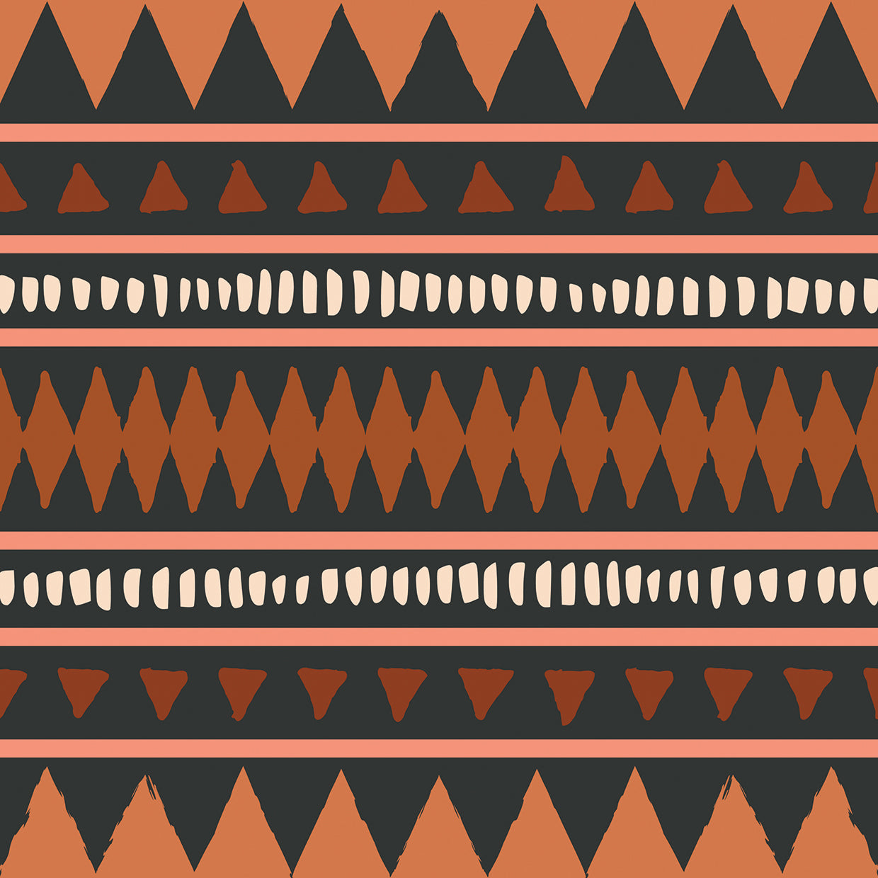 Arte tribal de la lona de los zigzags